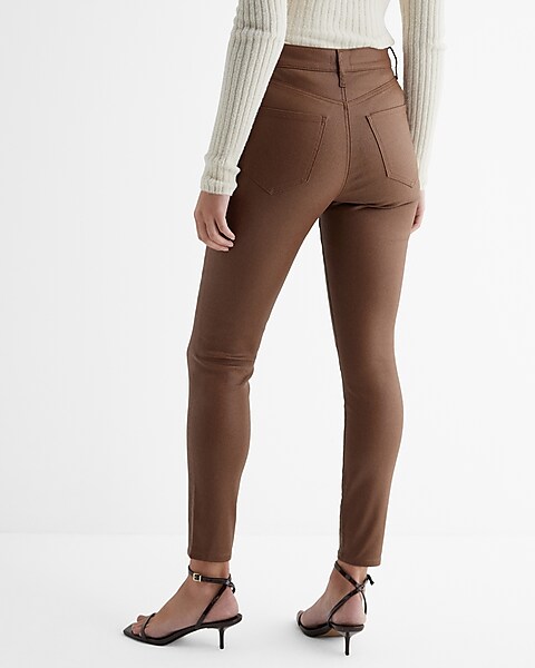 Buy Chocolate Brown Coated Skinny Jeans from Next USA