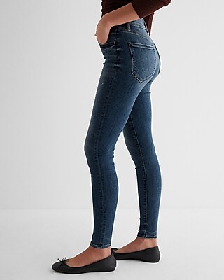 Mid Rise Dark Wash Skinny Jeans