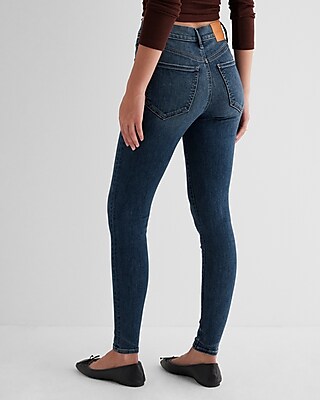 Mid Rise Dark Wash Skinny Jeans