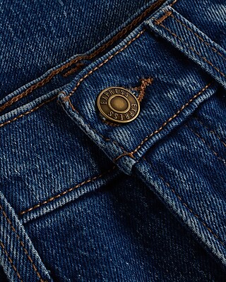High Waisted Dark Wash Raw Hem '90s Skinny Jeans