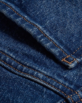 High Waisted Dark Wash Raw Hem '90s Skinny Jeans