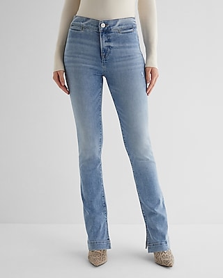 Sky Blue Medium Wash High Rise Flare Jeans – KesleyBoutique