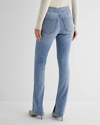 Mid Rise Light Wash Tall Hem Skyscraper Jeans