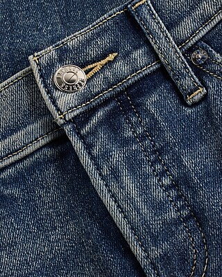 Mid Rise Medium Wash Twist Seam Skyscraper Jeans | Express