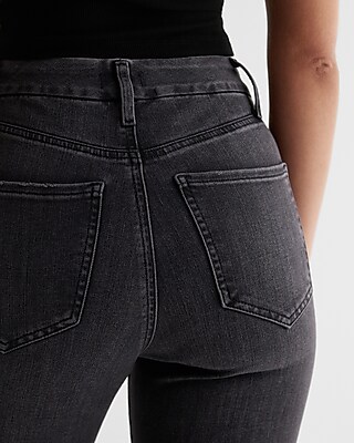 High Waisted Washed Black FlexX Skinny Jeans