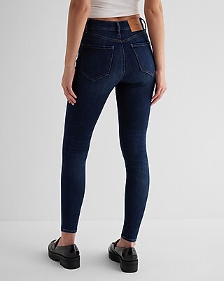 Mid Rise Dark Wash Skinny Jeans