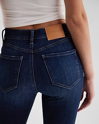 Mid Rise Dark Wash Skinny Jeans