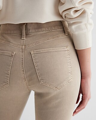 Mid Rise Tan Skyscraper Jeans