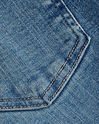High Waisted Medium Wash Cropped Skinny Jeans