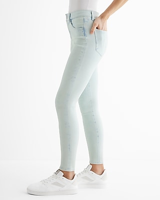 Mid Rise Light Blue Skinny Jeans