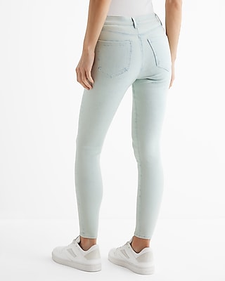 Mid Rise Light Blue Skinny Jeans