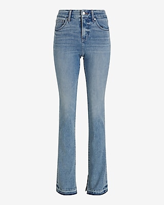 Mid Rise Light Wash Drop Hem FlexX Skyscraper Jeans