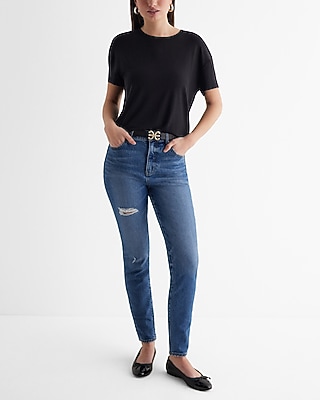 High Waisted Ripped '90s Skinny Jeans - image 5