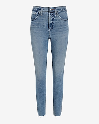 High Waisted Light Wash Skinny Jeans