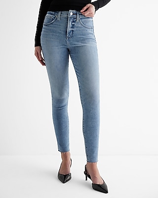 High Waisted Light Wash Skinny Jeans