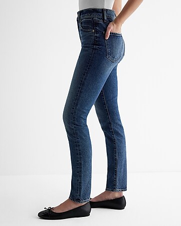 High Waisted Gray Wash Two-tone Skinny Jeans