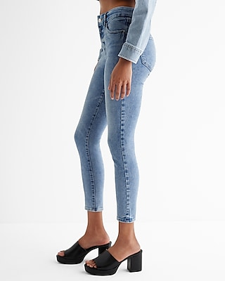 Mid Rise Light Wash FlexX Cropped Skinny Jeans