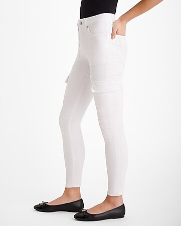 Women Camo Skinny Jeans Soft Stretch Cargo Pants Slim Fit Denim