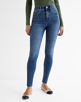Express Editor High Waisted Skinny Pant Blue Women's
