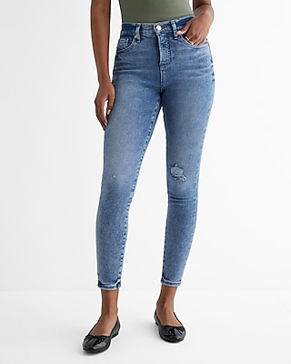 Mid Rise Medium Wash Seamed Front Vent Skyscraper Jeans