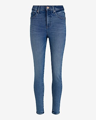 High Waisted Medium Wash Skinny Jeans