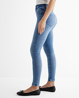 High Waisted Medium Wash Skinny Jeans