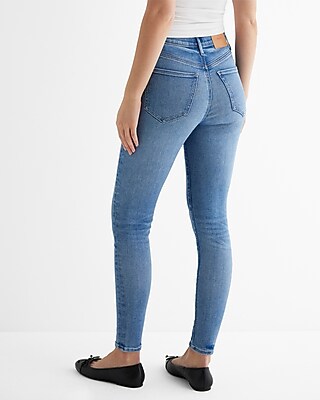 High Waisted Medium Wash Skinny Jeans