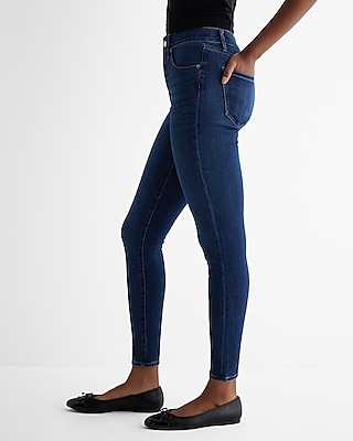 Mid Rise Dark Wash Skinny Jeans