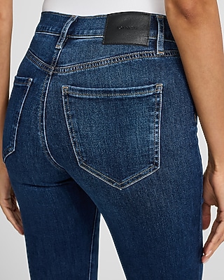 Mid Rise Dark Wash Skinny Jeans