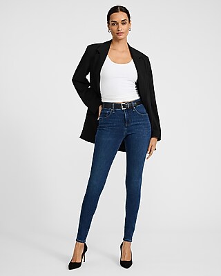 Mid Rise Dark Wash Skinny Jeans
