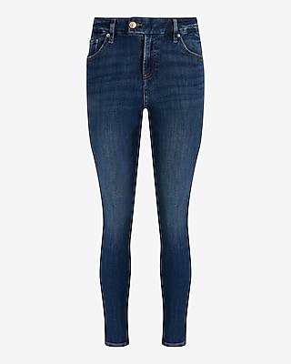 Mid Rise Dark Wash FlexX Skinny Jeans