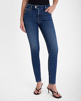 Mid Rise Dark Wash FlexX Skinny Jeans