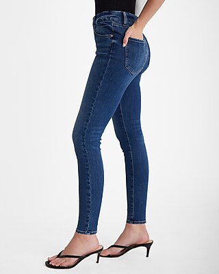 Mid Rise Dark Wash FlexX Skinny Jeans