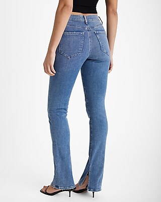 Mid Rise Medium Wash Seamed Skyscraper Jeans