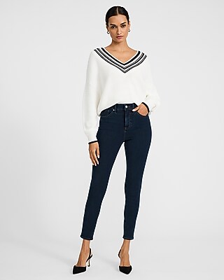 High Waisted Dark Wash Skinny Jeans