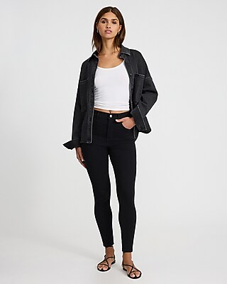 High Waisted Stay Black Skinny Jeans