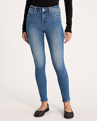 Mid Rise Medium Wash Flexx Skinny Jeans