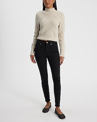 Mid Rise Black Hyper Sculpt Skinny Jeans