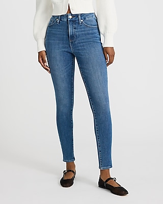 High Waisted Medium Wash Flexx Skinny Jeans