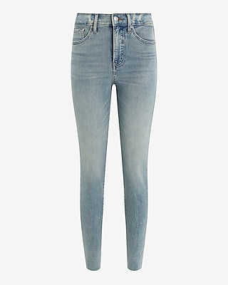 High Waisted Light Wash Skinny Jeans