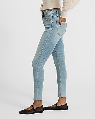 High Waisted Light Wash Skinny Jeans