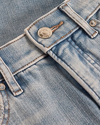 Mid Rise Light Wash Studded Skinny Jeans