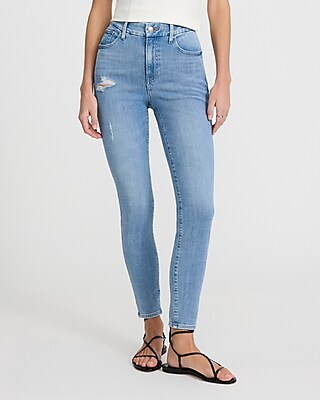 High Waisted Light Wash FlexX Skinny Jeans