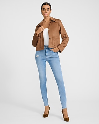 High Waisted Light Wash FlexX Skinny Jeans