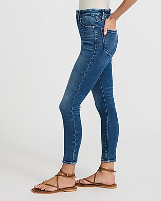 High Waisted Medium Wash FlexX Skinny Ankle Jeans
