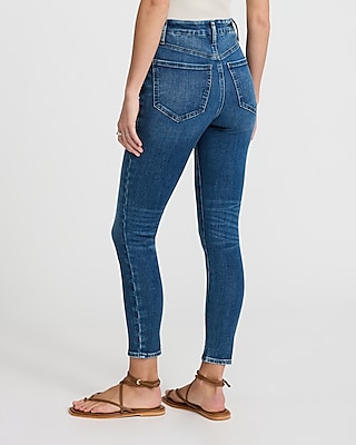 High Waisted Medium Wash FlexX Skinny Ankle Jeans