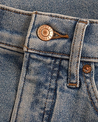 High Waisted Light Wash Raw Hem Skinny Jeans