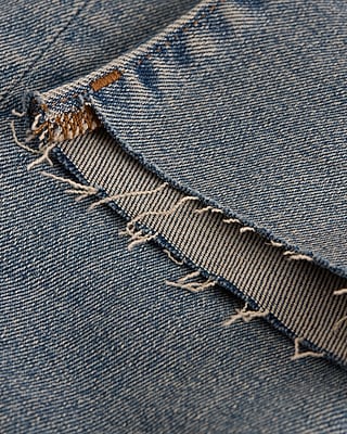 High Waisted Light Wash Raw Hem Skinny Jeans