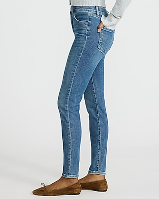 High Waisted Medium Wash Skinny Jeans