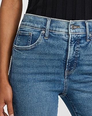 High Waisted Skinny Medium Wash Jeans in Hyper Stretch - thumbnail 5